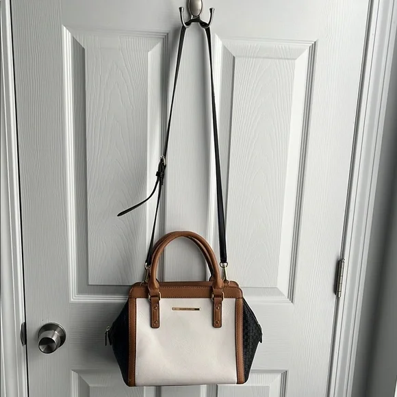 Anne Klein Black and White Satchel with Elegant Design - Picture 5 of 15